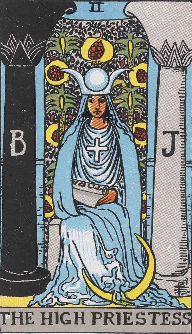 RWS_Tarot_02_High_Priestess